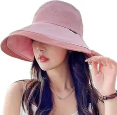 07 UVカット 帽子 レディース 紫外線対策 つば広 小顔効果 あご紐付き