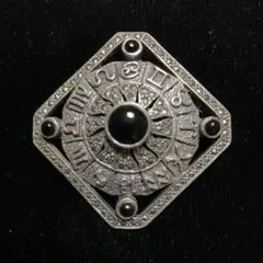 スターリングシルバー＆オニキス＆マーカサイト⭐️ブローチ＆ペンダントヘッド