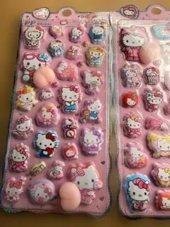 キティーちゃん　2枚セート　お尻ぷにぷにシール 3Dシール