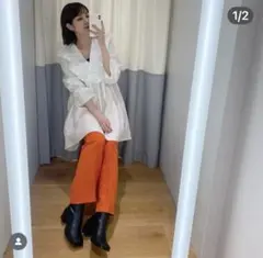 アズノゥアズピンキー　フリルブラウス　ミニワンピースチュニック