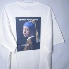 新品 Tシャツ L 真珠の耳飾りの少女 フェルメール レイジブルー オーバー
