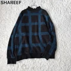 SHAREEF シャリーフ ブロックチェック ニット プルオーバー 1のサムネイル