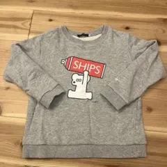 【美品】SHIPS グレー スウェット トレーナー 120