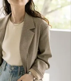 【新品】mystic / チェックBIGジャケット