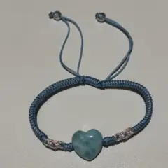 ラリマー　ブレスレット　長さ調節可能