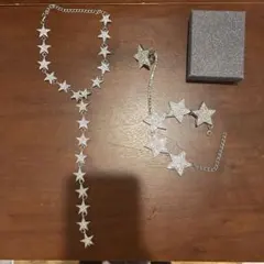 【お値下げ】星形装飾シルバー色ネックレスセット