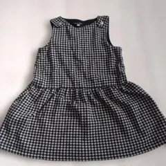値下げ☆BeBe ハウンドトゥース柄 ノースリーブワンピース 120