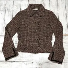 お値下げ‼️ブラーミンBrahminのツィードジャケット38 シックで上品