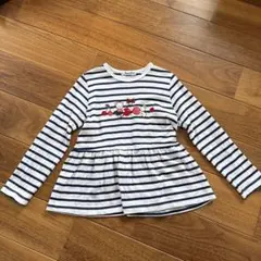 familiar ボーダー　リアちゃん長袖カットソー
