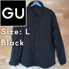 GU ジーユー ライトパデットブルゾンSW+E 黒 L