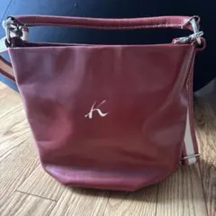 Kitamura キタムラ レザー ショルダーバッグ レッドのサムネイル