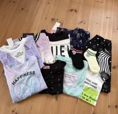 女の子キッズ服 まとめ売り　Tシャツ スカート シフォンパンツ　靴下セット150