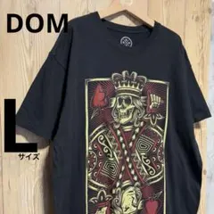 DOM トランプ柄 スカル グラフィック ブラック 黒 Lサイズ