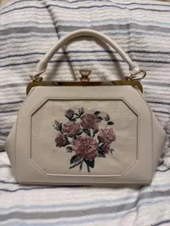 ブーケ刺繍ワイドがま口バッグ an another angelusのサムネイル