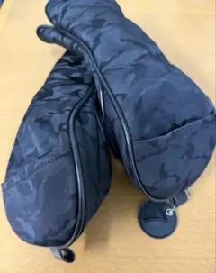 ゴルフ ヘッドカバー 2個セット カモフラ柄 ブラック