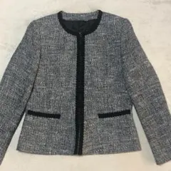 【匿名配送】COMME CA ISM ツイード ノーカラージャケット Lサイズ