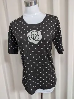 インゲボルグ　ドット 半袖ニット
