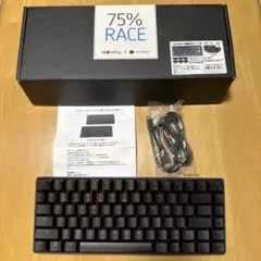 【Cherry赤軸】75% キーボード US配列 LEDバックライト