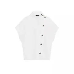【美品】ZARA ホワイト ブラウスのサムネイル