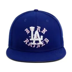 MC BORN RAISED DODGERS ROCKER HAT BLUE 青