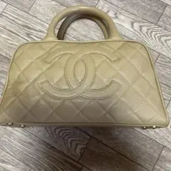 シャネル ココマーク マトラッセ キルティング ミニボストン‪☆