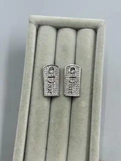 258クリスチャンディオール　ダイヤモンド風 イヤリング