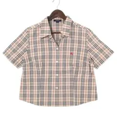 ✨美品✨BURBERRYバーバリーロンドン　半袖シャツ　ノバチェック　サイズ13