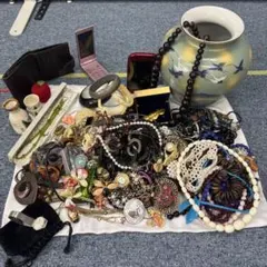 遺品整理 アクセサリー 時計 まとめ ブローチ タイピン 刻印未検品 1058