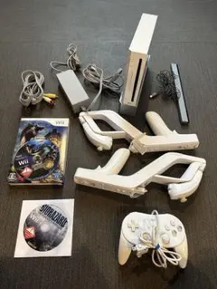 Wii 本体 ソフト2本 リモコン2個 ザッパー クラコンPRO