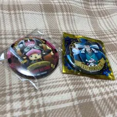 ワンピース 輩缶バッジ チョッパー Dr.ヒルルク　WORLD REDのサムネイル