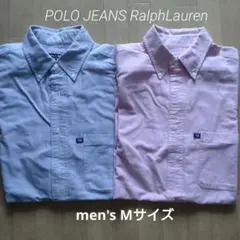 美品◇POLO JEANS◇半袖 ボタンダウンシャツ Mサイズ ビジネス 通勤のサムネイル