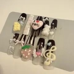 ネイルチップ バレンタインネイル チョコ ネイル