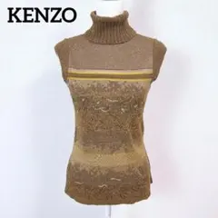 美品 KENZO JUNGLE ケンゾー ハイネック 春夏ノースリーブニット Mのサムネイル