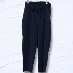 ✨️美品✨️Nine Eight【L】ネイビー カジュアルパンツ