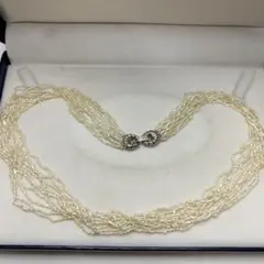砂ケシパール 芥子 あこや ネックレス 24連 ロング 1.4mm 53cm - メルカリ
