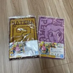 スーパーマリオ 一番くじ パーティーフラッグタオル ピーチ・ハテナボックス