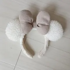 ディズニー ミッキー風カチューシャ リボン付き