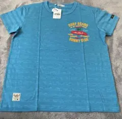 【新品タグ付】ミキハウス ダブルB 半袖Tシャツ 160cm ブルー サーフ柄のサムネイル