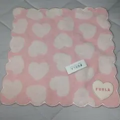 FURLA ハート柄 タオルハンカチ