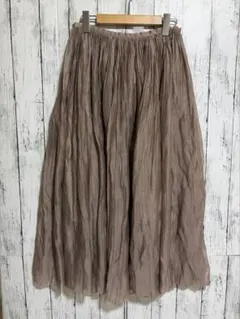 美品 スピックアンドスパン プリーツロングスカート M ベージュ