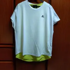 adidas レディース 半袖Tシャツ ホワイト×イエローのサムネイル