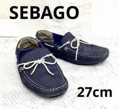 SEBAGO セバゴ モカシン デッキシューズ 27cm スエード ブルーのサムネイル