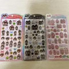 【正規品】モンチッチうるちゅるポップシール 3枚セット