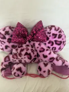 ディズニーピンクヒョウ柄ファンキャップ