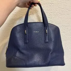 FURLA】フルラ アガタ ハンドバッグ ショルダーバッグ 2way ネイビー 