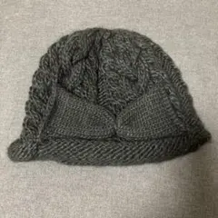 ニット帽　ブラック JUNKO SHIMADA