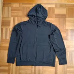 ユニクロ エアリズム フルジップパーカー ブラック XL