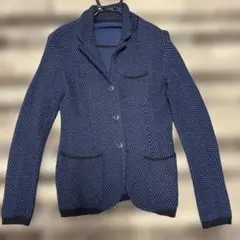 SHIPS シップス　ウールジャケット　青×黒