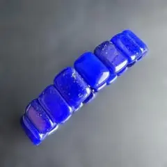 濃紺ラピスラズリ ブレスレット 14×5mm 知恵と真実を象徴する幸運石