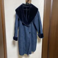 ネイビーフェイクムートンコート(実家保管品)